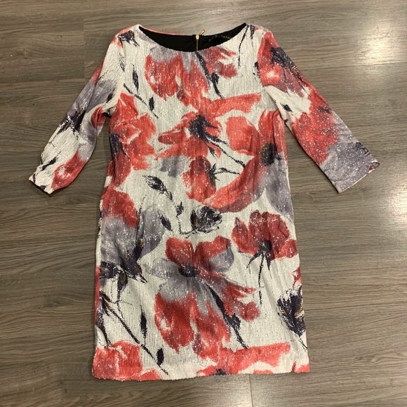Zara Floral sequin Dress - Picture 3 of 6